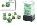 Set de 7 mini-Hedral dados Chessex Estilo Marble Mini-hedral™ Green/dark green
