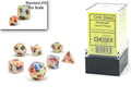 Set de 7 mini-Hedral dados Chessex Estilo Festive® Mini-hedral™ Circus™/black