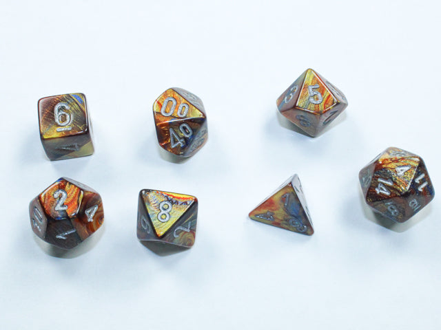Set de 7 mini-Hedral dados Chessex Estilo Translucent Mini-hedral™ Red/white