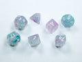 Set de 7 mini-Hedral dados Chessex Estilo Nebula® Mini-hedral™ Wisteria/white