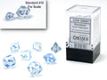 Set de 7 mini-Hedral dados Chessex Estilo Borealis® Mini-hedral™ Icicle™/light blue Luminary™