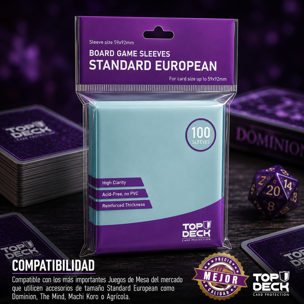 Topdeck Standard European 59x92mm