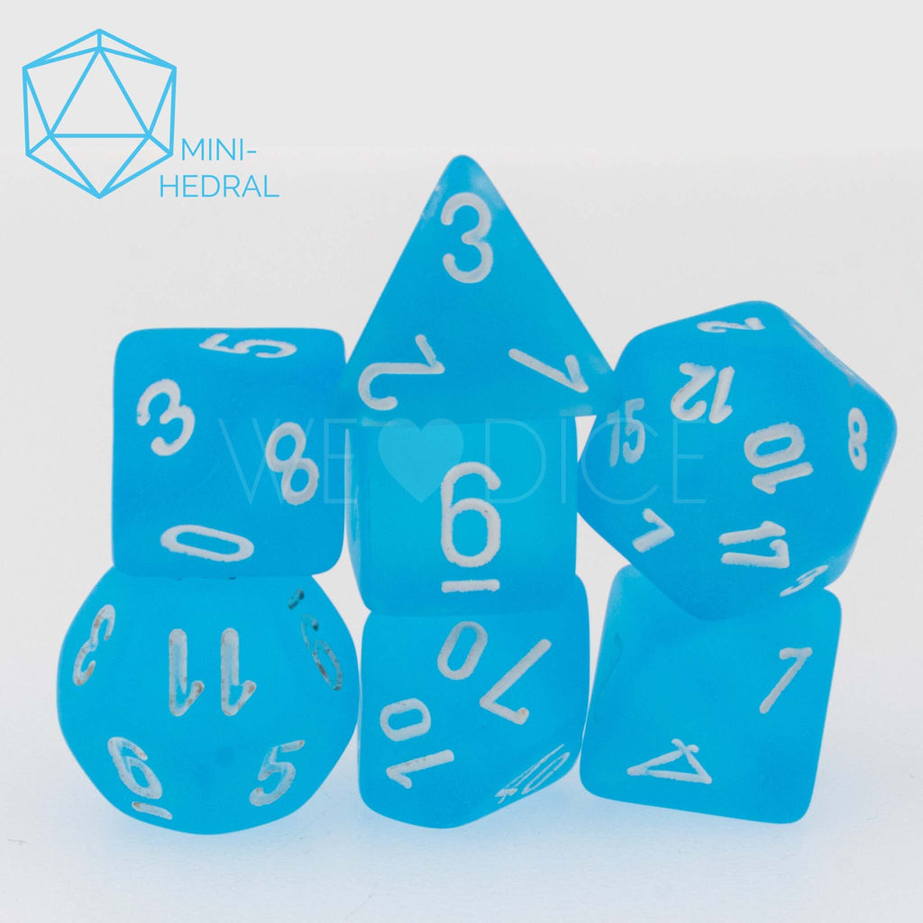 Set de 7 mini-Hedral dados Chessex Estilo Glitter Mini-hedral™ Ruby/gold