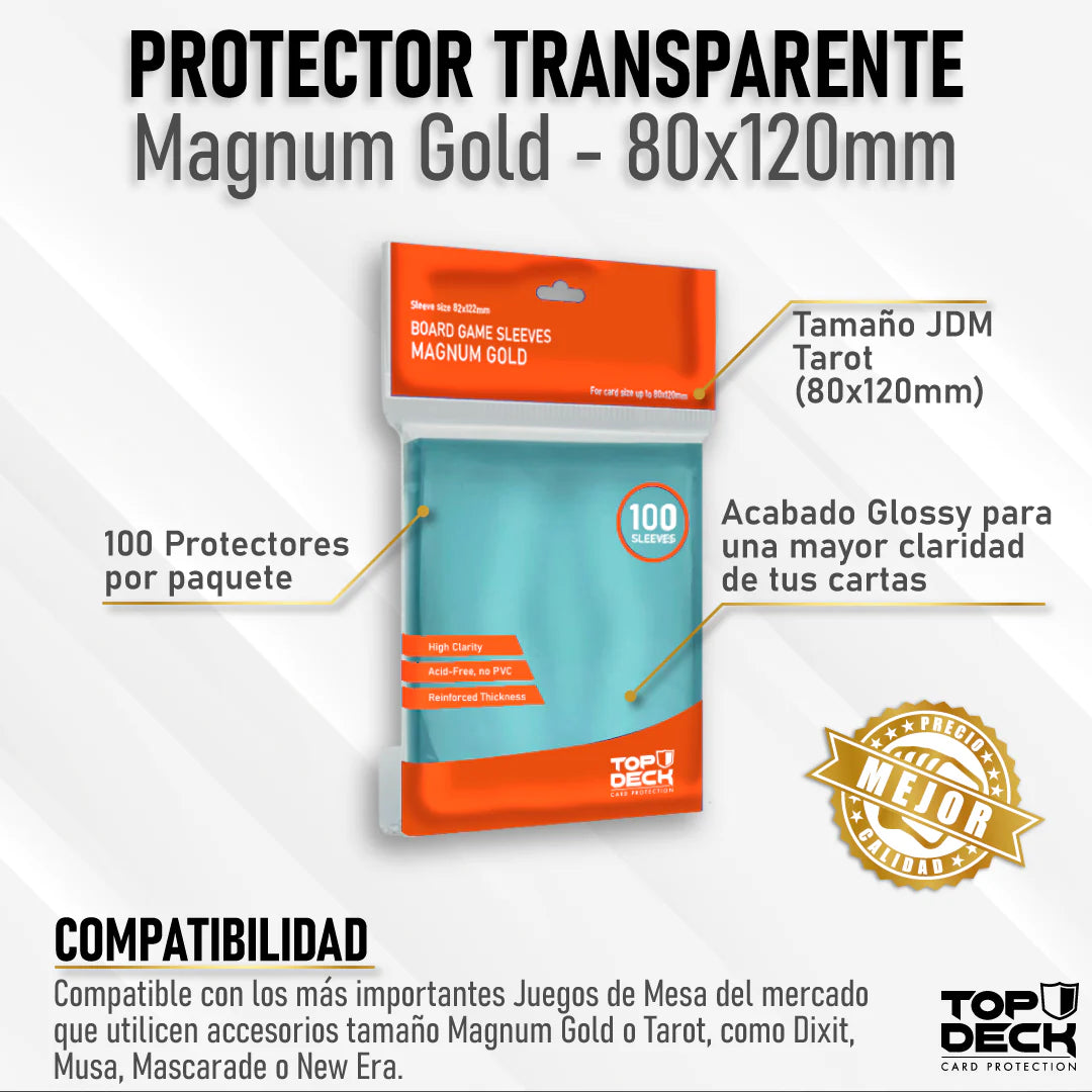 Topdeck Magnum Gold/Tarot 80 x 120 mm